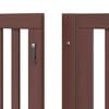 vidaXL Dog Gate Set of 10 Brown Poplar wood Foldable Dog Gate