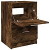 vidaXL Sink Cabinet Smoked Oak Engineered Wood 15.7x14.6x23.2 in