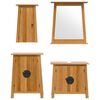 vidaXL Bathroom Furniture Set Natural Pine Solid Pine Wood