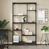 vidaXL Bookshelf Black Oak 38.98 x 13.98 x 69.29 in Engineered Wood