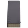 vidaXL Sunbed with Round Roof Grey 83.1x22.4x55.1" Poly Rattan