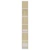 vidaXL Book Cabinet Room Divider Sonoma oak Engineered wood 73.2 in tall
