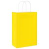 vidaXL Paper Bags 50 pcs with Handles Yellow 21x11x31 cm