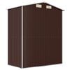 vidaXL Garden Shed Dark Brown Galvanized Steel Large Sliding Components