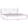 vidaXL Bed Frame Black Powder-Coated Steel Super King Bed Frame