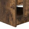 vidaXL Coffee Table Smoked oak Engineered wood 39.4 x 39.4 x 15.7 in
