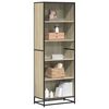 vidaXL Bookcase Sonoma Oak Engineered wood, metal Tall Bookcase