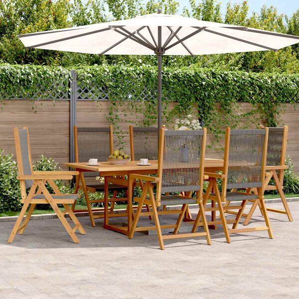 vidaXL Garden Dining Set Grey