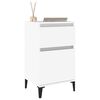 vidaXL Bedside Cabinet White Engineered Wood 15.7x13.8x27.6 in