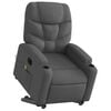 vidaXL Electric Stand up Massage Recliner Chair Dark Gray Fabric