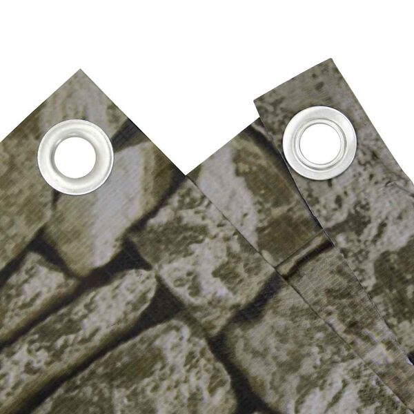 vidaXL Balcony Privacy Screen Stone Look 275.6x29.5" PVC