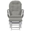 vidaXL Glider Chair with Stool Light Gray Fabric