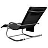vidaXL Sun Lounger Set of 2 Black and Grey Textilene Standard