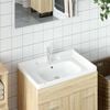 vidaXL Bathroom Sink White 28.0x18.9x9.1" Rectangular Ceramic