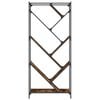 vidaXL Bookcase Smoked oak Engineered wood Tall Adjustable Feet