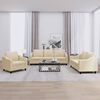 vidaXL Sofa Set Cream Fabric (100% polyester), metal, textilene, plywood