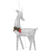 vidaXL Christmas Reindeer Set of 6 Silver Fabric Large