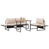 vidaXL Garden Dining Set 3 pcs Taupe Steel