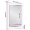 vidaXL Bathroom Mirror Bleached wood and clear glass Solid mango wood, glass