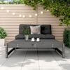 vidaXL Garden Footstool Grey Solid Pine Wood 47.2x33.1x11.8 in Modular