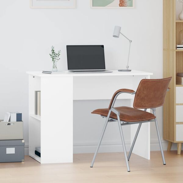 vidaXL Desk White Engineered wood 39.4 x 21.7 x 29.5 in Desk