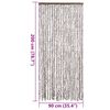 vidaXL Fly Curtain Taupe and White 35.4x78.7" Chenille