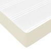 vidaXL Bed Frame with Mattress Cream 55.12 x 74.80 in Fabric