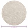 vidaXL Rug Cream 100% Polypropylene &Oslash; 35.4 in UV-resistant materials