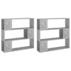 vidaXL Book Cabinet Room Divider Concrete grey Engineered wood Large