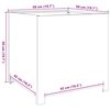 vidaXL Garden Planter Silver Galvanized Steel 19.7x19.7x19.7 in Durable