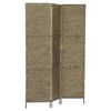 vidaXL 3-Panel Room Divider Brown 45.7"x63"  Water Hyacinth