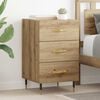 vidaXL Bedside Cabinet Artisan Oak 15.75 x 15.75 x 25.98 in
