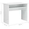 vidaXL Desk High gloss white Engineered wood Compact Desk Rectangular