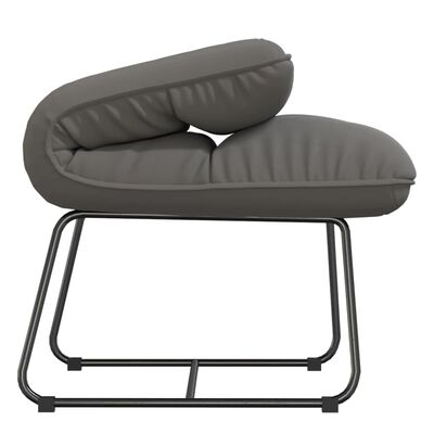 vidaXL Leisure Chair with Metal Frame Light Gray Velvet