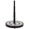 vidaXL Parasol Base Black and White Powder-coated iron, ceramic 26.5 lbs