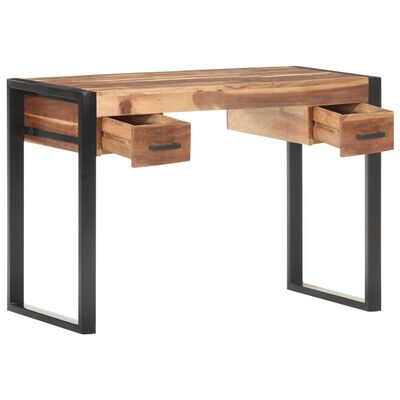 vidaXL Desk 43.3"x19.7"x29.9" Solid Wood with Sheesham Finish