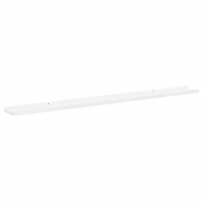 White shelf rail with holes for mounting