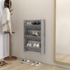 vidaXL Wall Shoe Cabinet Concrete grey Engineered wood Compact