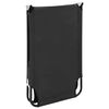 vidaXL Sun Lounger Black Powder-coated steel, 600D polyester with PE coating
