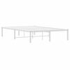 vidaXL Metal Bed Frame White Steel Small Double Stylish Modern