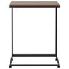 vidaXL Side Table Black and Brown Engineered wood and iron