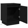 vidaXL Bedside Cabinet Black Oak 15.35 x 13.58 x 19.69 in