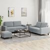 vidaXL 3 Piece Sofa Set Light Gray Fabric