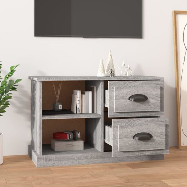 vidaXL TV Cabinet Grey Sonoma Engineered Wood Medium TV Cabinet