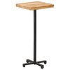 vidaXL Bar Table Natural wood, Black Rough mango wood, Iron Compact