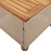 vidaXL Garden Table Beige and Brown PE rattan Medium