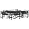 vidaXL Garden Dining Set Black