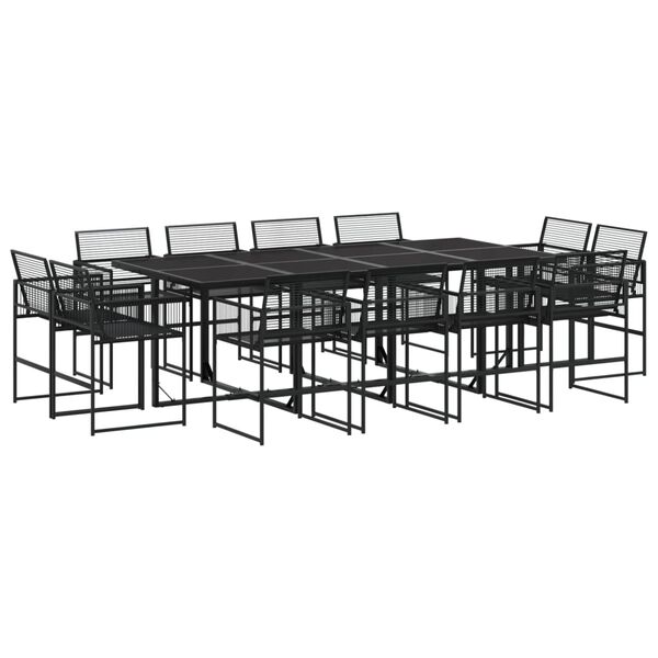 vidaXL Garden Dining Set Black