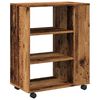 vidaXL Rolling Cabinet Old Wood Engineered Wood Medium Rollable