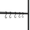 vidaXL Towel Rack Black Iron Hooks Towel Rack Rectangular Modern